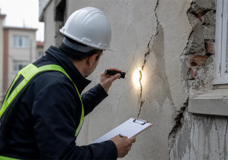 Riskli yapı tespiti saha incelemesi — DNZ Grup Yapı Laboratuvarı, Beyoğlu İstanbul