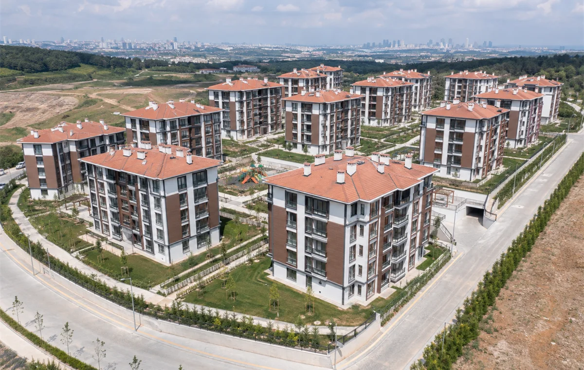 Çok bloklu konut sitesi genel görünüm — DNZ Grup Yapı Laboratuvarı
