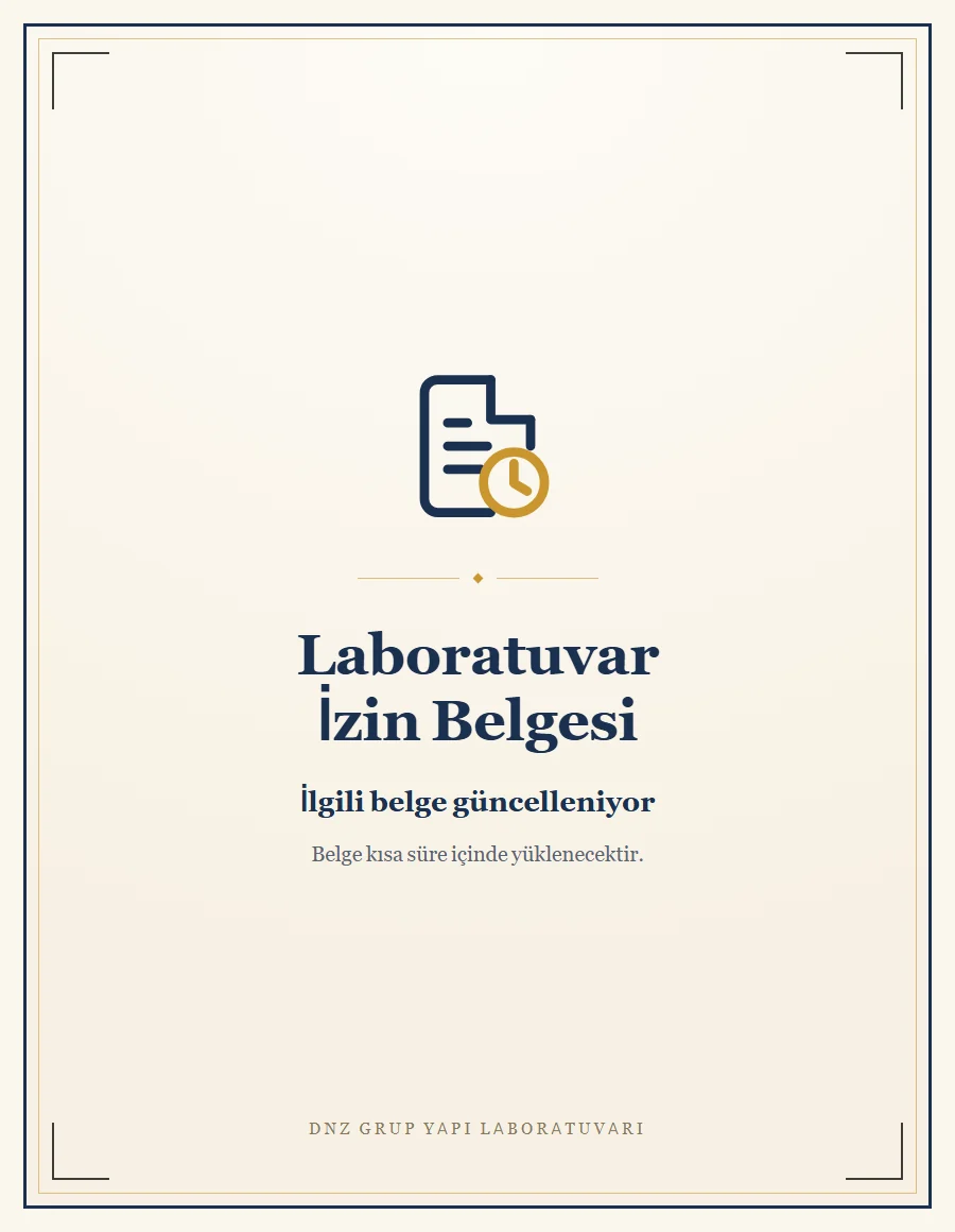 DNZ Avrupa Yapı Laboratuvarı Laboratuvar İzin Belgesi — belge taraması yükleniyor